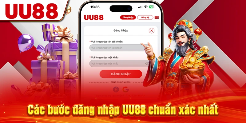 Các bước đăng nhập UU88 chuẩn xác nhất